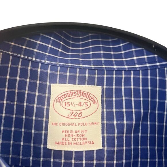Brooks Brothers 346 The Original Polo LS Button Down Shirt 15.5-4/5 Regular Fit - Picture 7 of 7